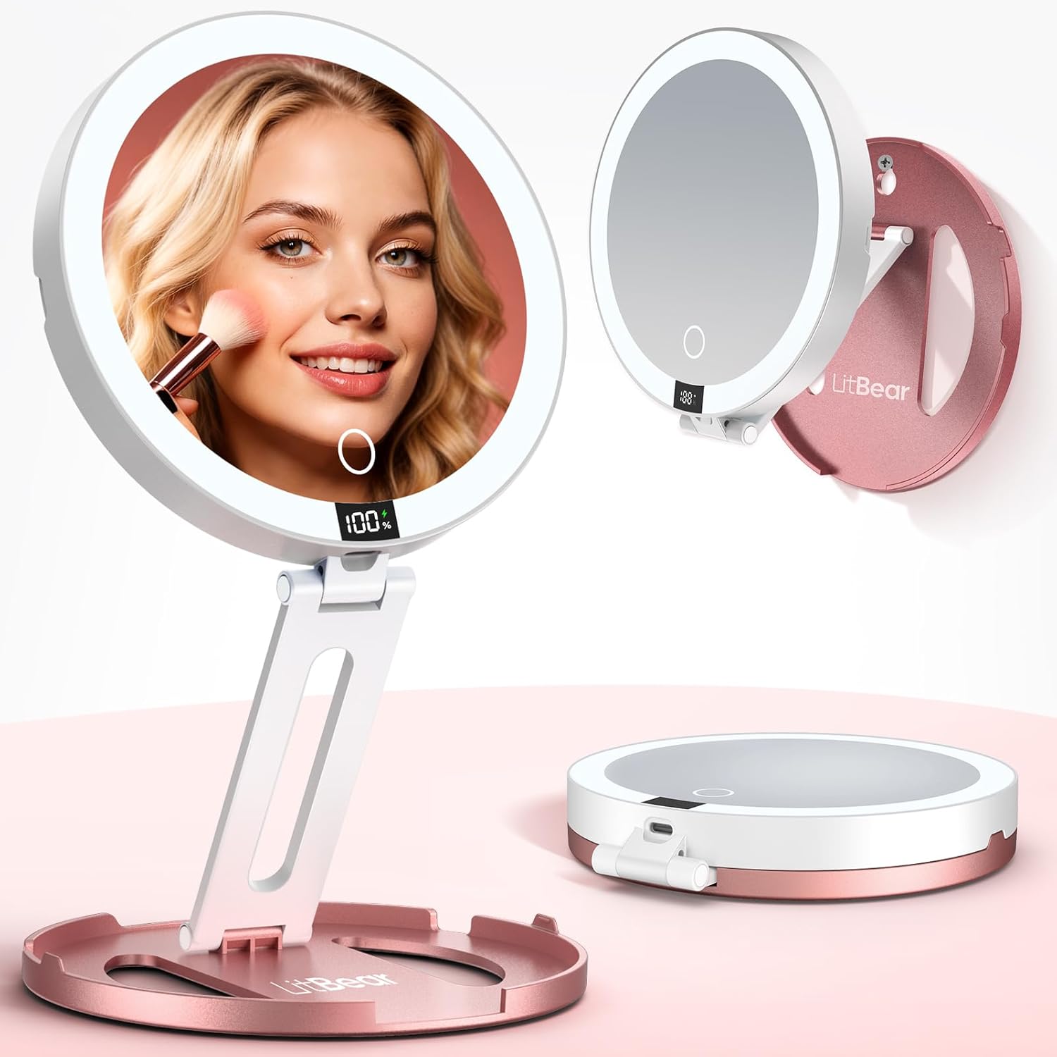 Overall design, colorway, portability, and the compact form factor of the mirror.
