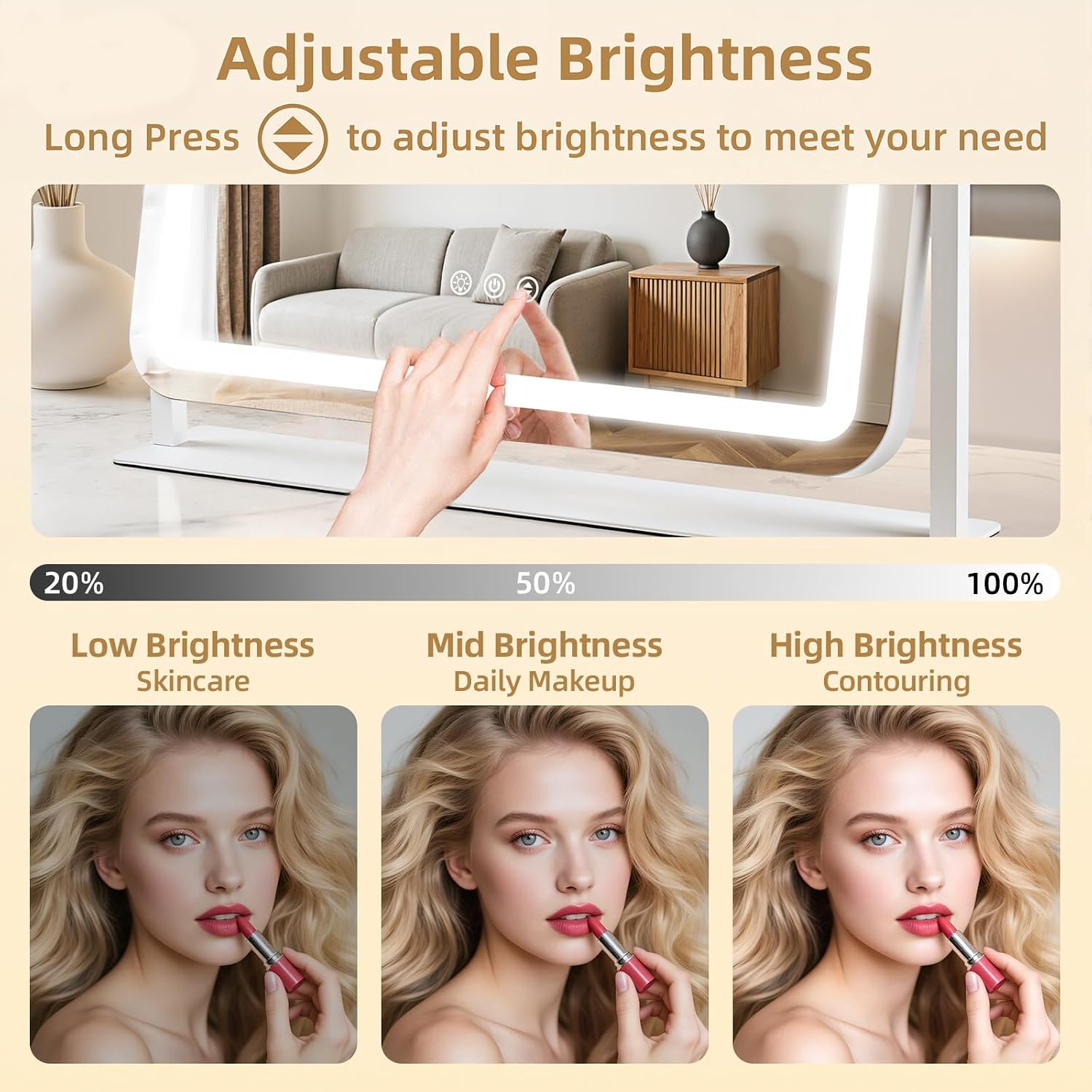 Build quality, front-facing appearance, and illuminated mirror details.