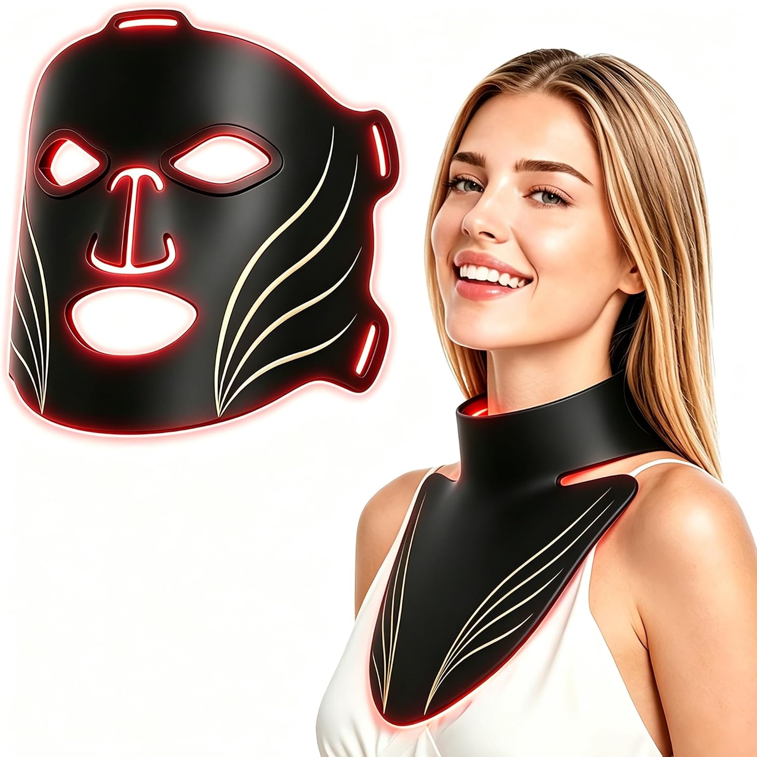 Shows the overall design, face coverage, and the soft silicone construction that matter most in first-impression buying decisions.