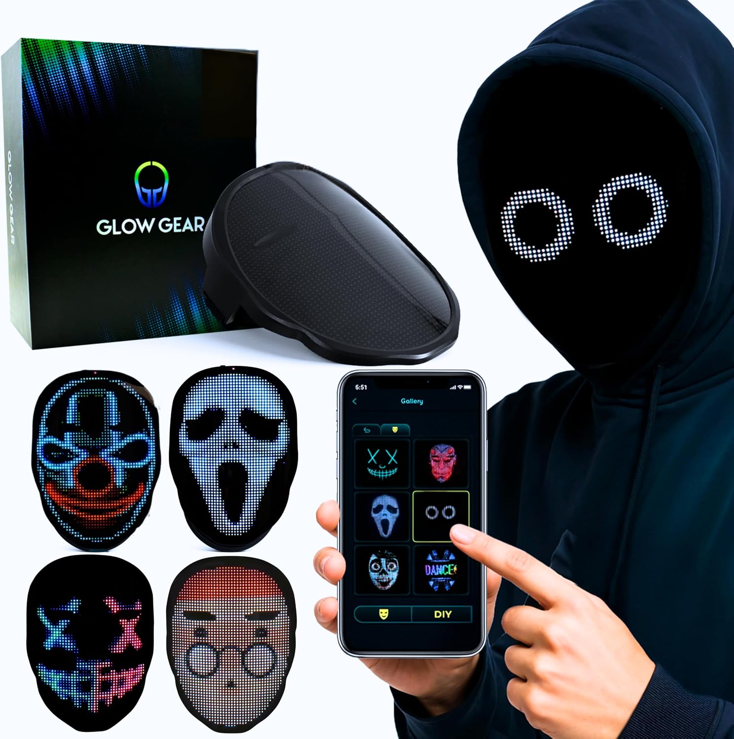 Overall appearance, lighting effect, and the core visual appeal of the mask.