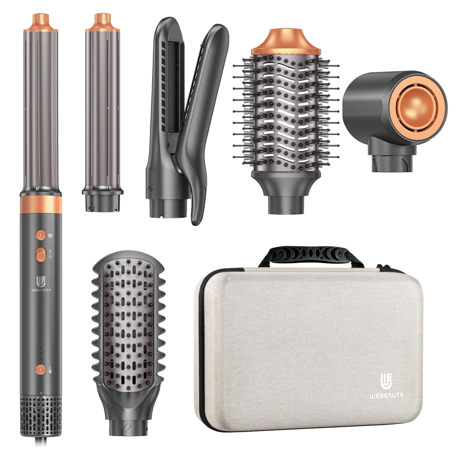 Highlights the product as a multi-function styling kit and supports the core value proposition of versatility in one tool.