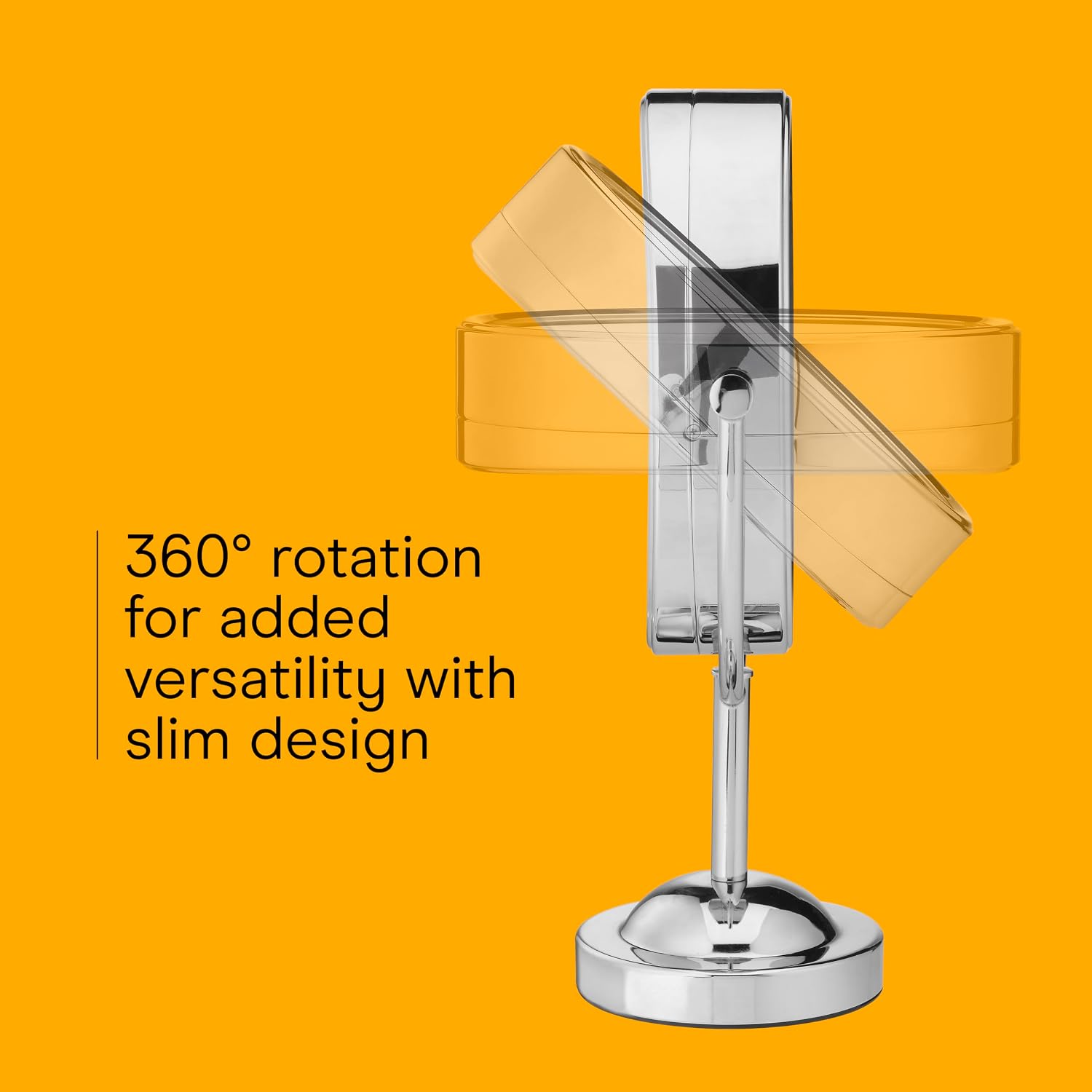 Build quality, illuminated edge design, and visual confirmation of the mirror's premium chrome look.