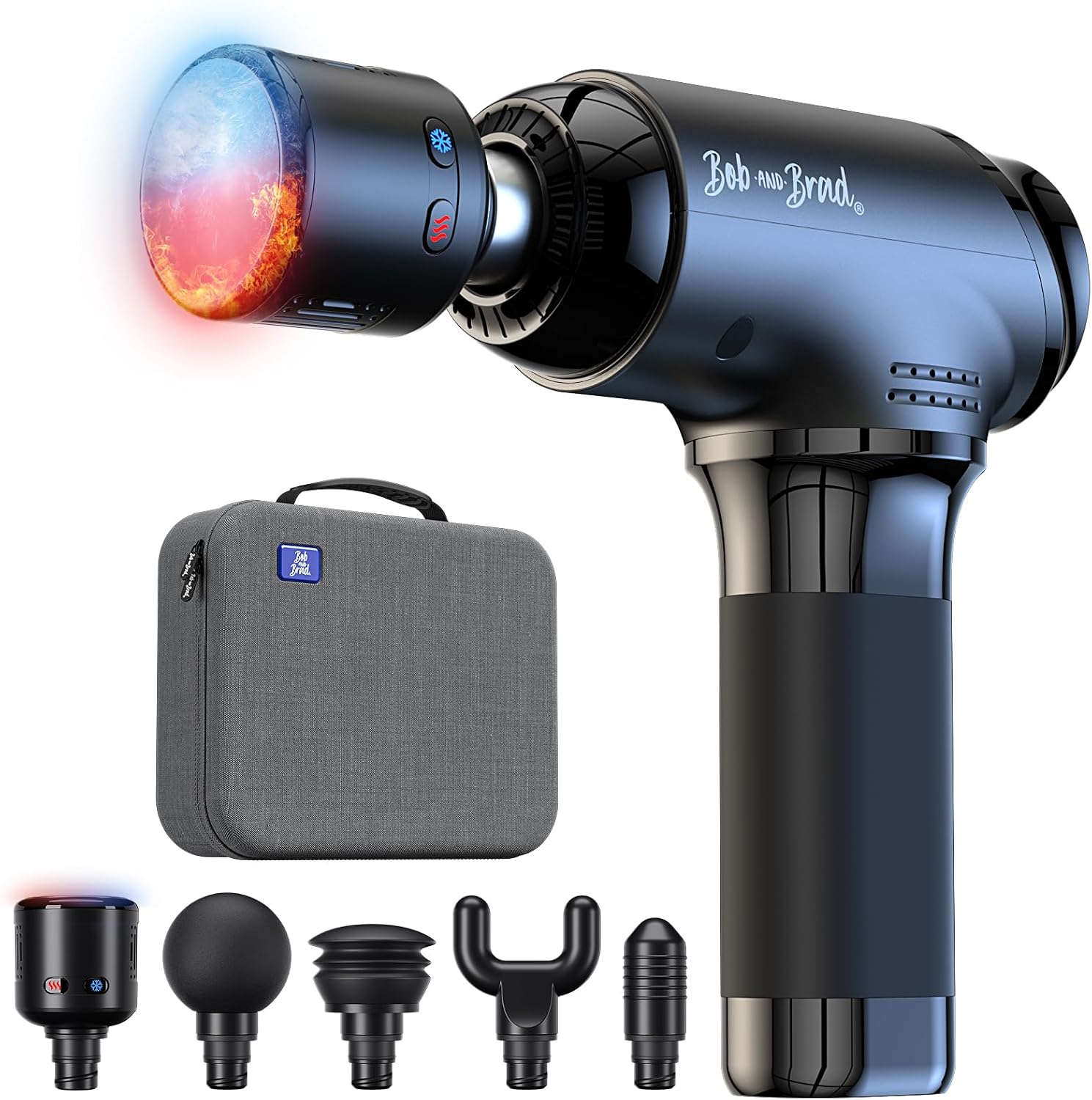 Bob And Brad T2 Pro Deep Tissue Massage Gun With Heat & Cold, Percussion | Professional Percussion Massager For Athletes And Runners, Portable Muscle Recovery For Back, Legs And Full-Body Use, Fsa-Hsa