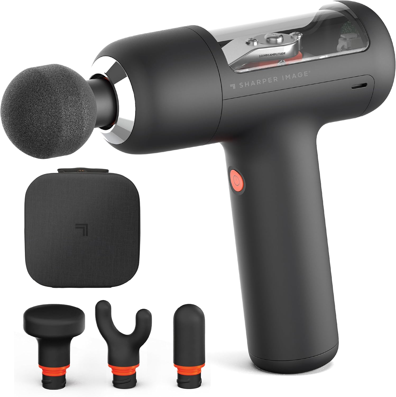 Shows the overall look, build, and premium positioning of the massage gun.