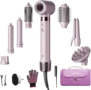 Mythsight Stylevibe Dual Voltage 8-In-1 Air Styler With Diffuser Hair Dryer