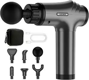 Massage Gun, 30 Speeds, 6 Heads, Quiet Deep Tissue Muscle Massager