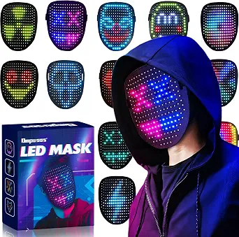 LED Mask Gesture Sensing Light Up Mask Cool Kids Toys Gifts For Boys