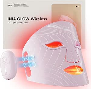 Highlights the mask’s overall design, cordless format, and premium skincare-device positioning.