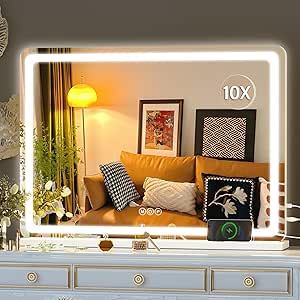 Shows the mirror’s overall design, size impression, and white finish, which are key for first-glance buying decisions.