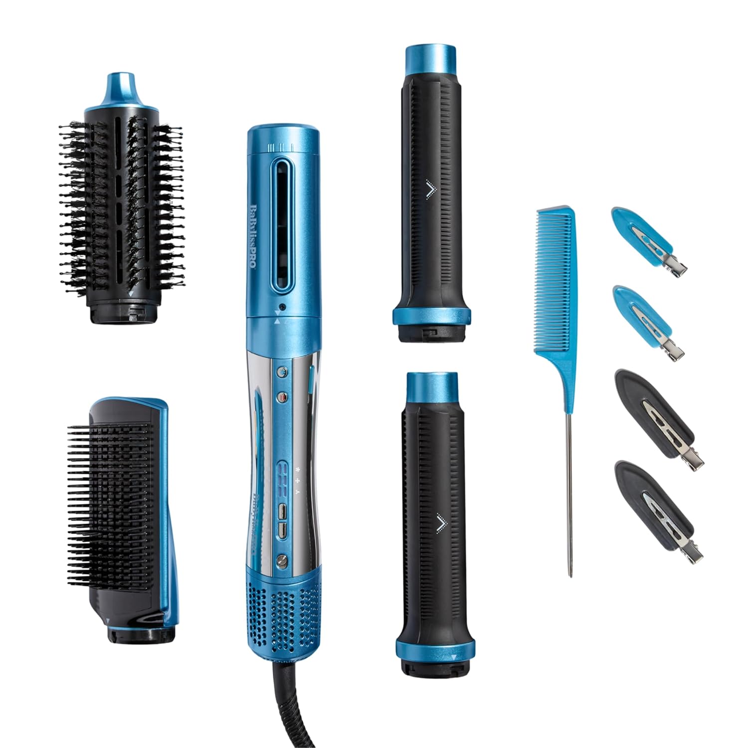 Highlights the complete styling system and premium positioning, helping readers quickly understand that this is more than a basic hair dryer.