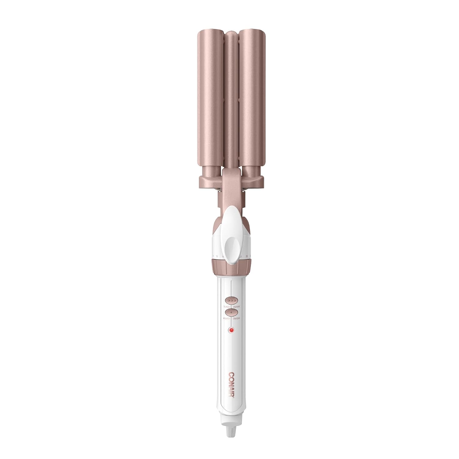 Overall design, premium-looking finish, and the three-barrel waver form factor.