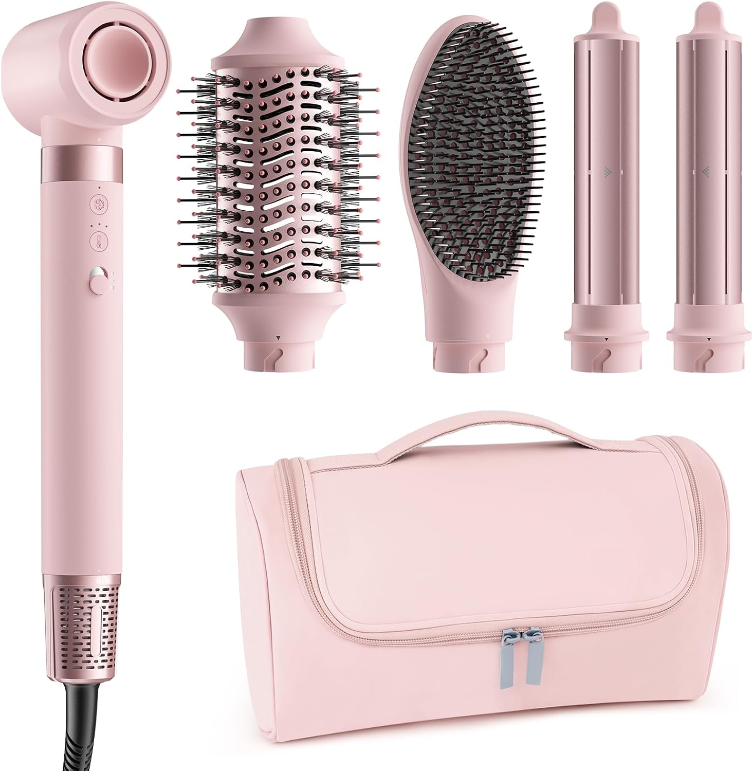 Mescomb 5 In 1 Hot Air Styler Wrap For Fast Drying, Straightening,Curling