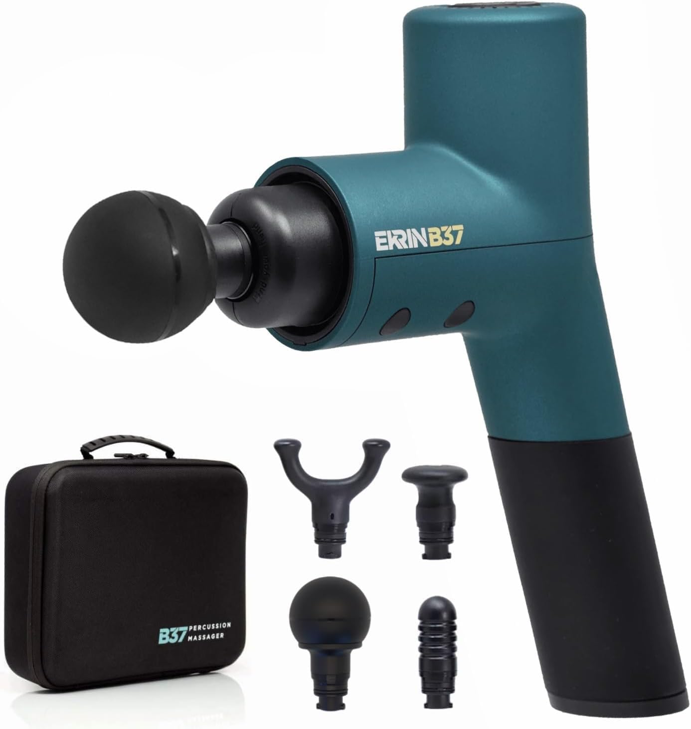 Overall design, premium positioning, and the angled-handle form factor that differentiates it from standard massage guns.