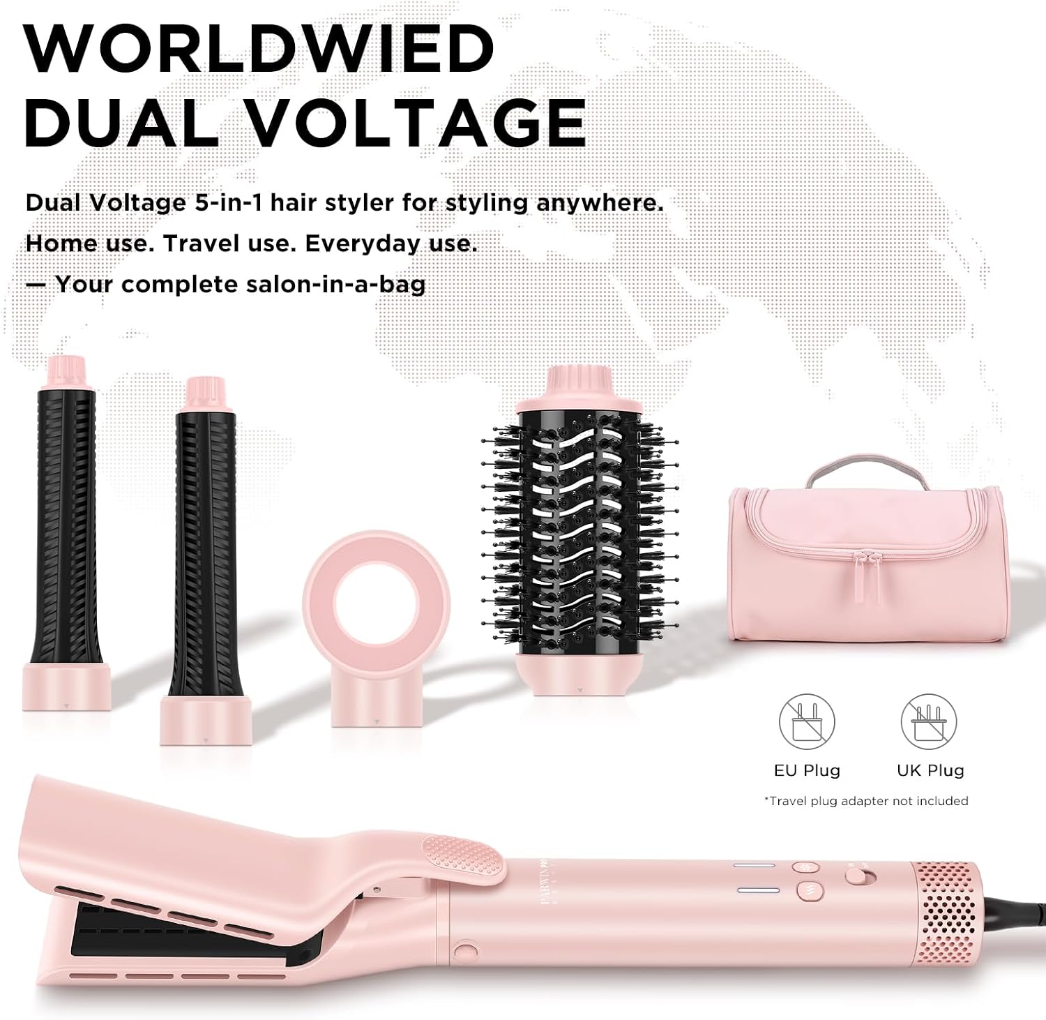 Supports feature explanation, attachment variety, or ergonomics.