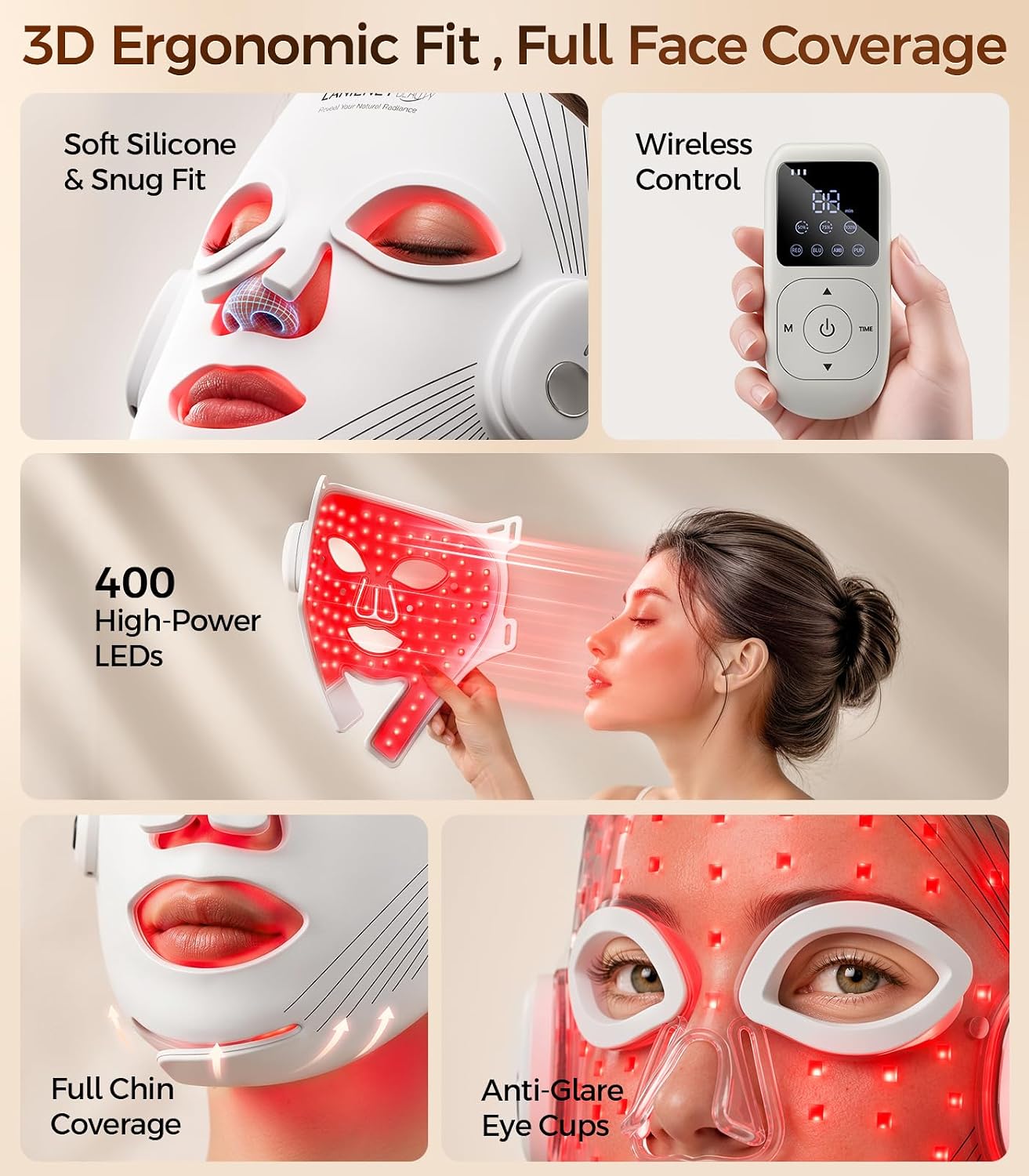 Draws attention to what comes in the box and how the accessory improves usability or comfort.