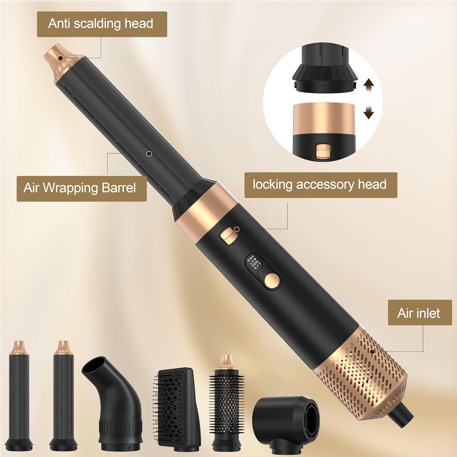 The versatility of the 6-in-1 format and the different functions each attachment enables.