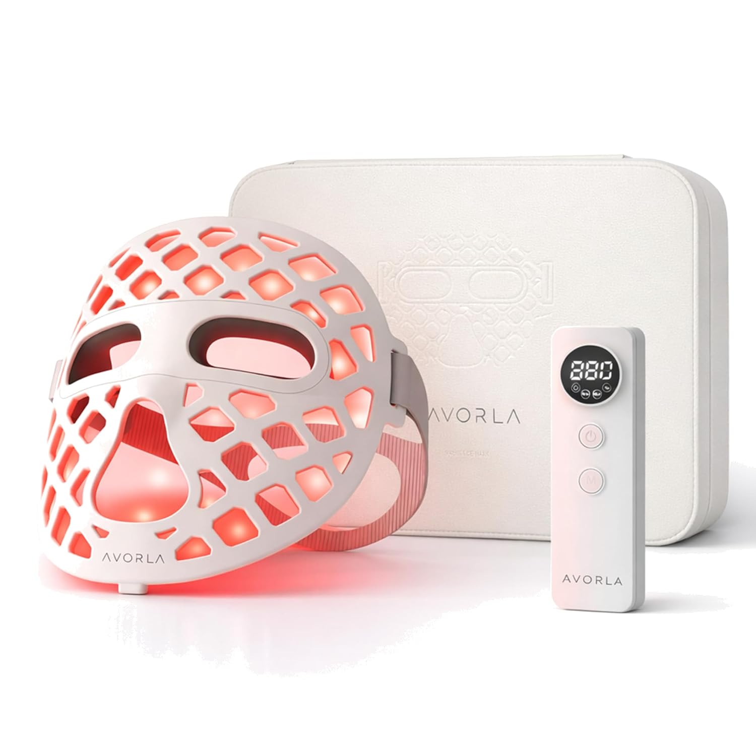 Introduces the mask’s core design, form factor, and immediate visual appeal as a beauty tech device.