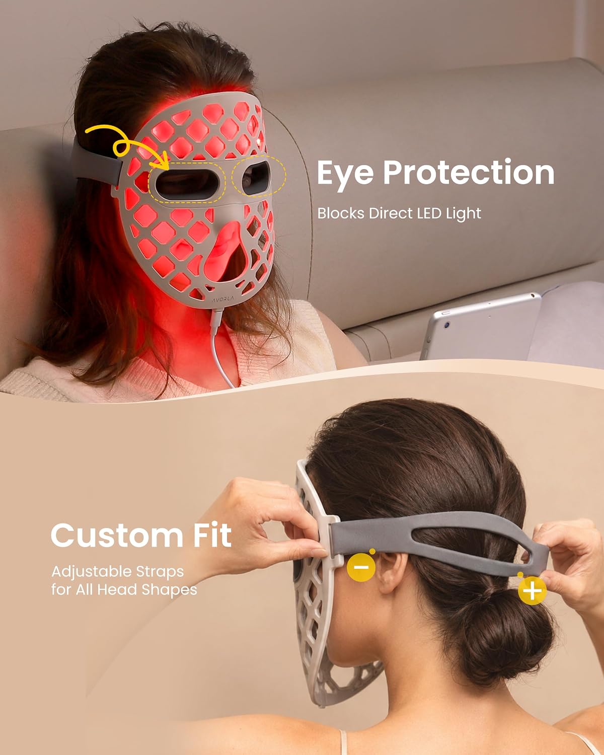 Helps clarify product variation, styling, or how the mask appears from another angle.