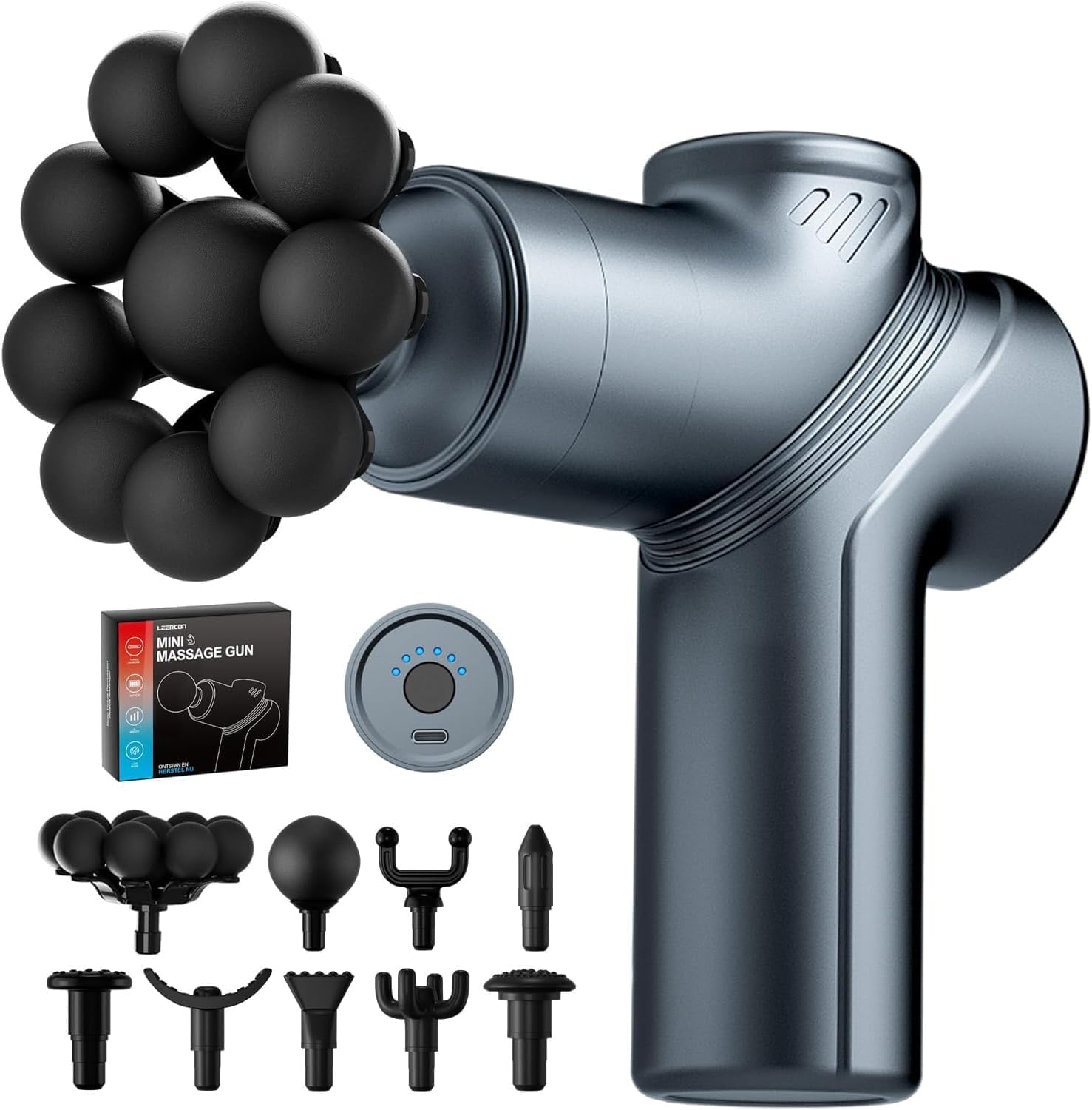 Highlights the portable mini form factor and the product's primary design at a glance.